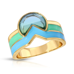 Tequila Sunrise Enamel Cigar Band - Sky (L 1/2 (UK))