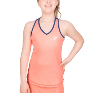 Babolat Play Canotta Bambina - Fluo Strike/Estate Blue