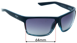Sunglass Fix Replacement Lenses for Maui Jim MJ839 Alenuihaha - 64mm Wide