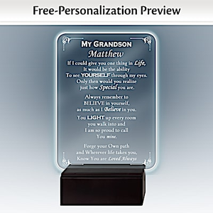 Grandson, Light Of My Life Personalized Sculpture
