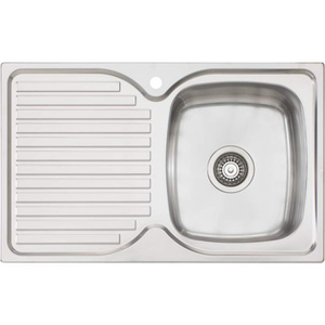 Endeavour Single Bowl Topmount Sink with Drainer Right Bowl 1 Tap Hole [157348]