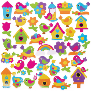 Vogel Schuim Stickers
