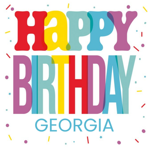 Moonpig Colourful Typography Surrounded By Confetti Happy Birthday Card