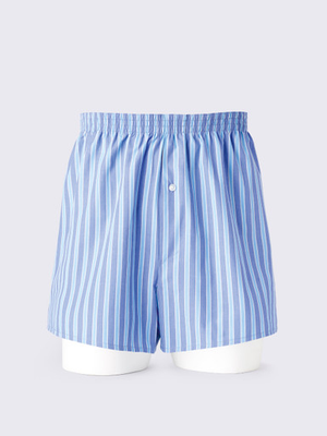 100% Cotton Striped Boxer Short (2 Pack)