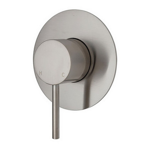 Kaya Wall Bath/Shower Mixer Large Round Plate PVD Brushed Nickel [201607]