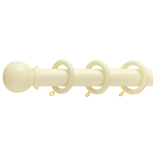 28mm DH Wood Cream Curtain Pole