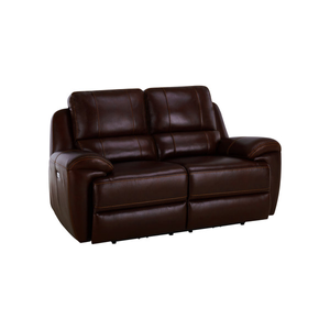 Austin 2 Seater Electric Recliner Sofa with Power Headrest in Two Tone Brown Leather