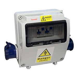 Famatel CAV2 Caravan / Campsite Electric Hookup Unit 2Way 16A Socket
