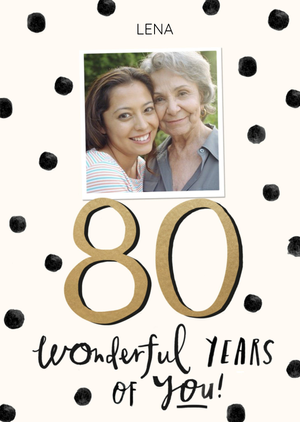 Photo Upload 80th Birthday Card