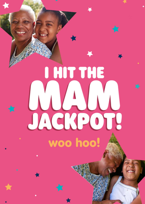Double Photo Upload Mam Birthday Card