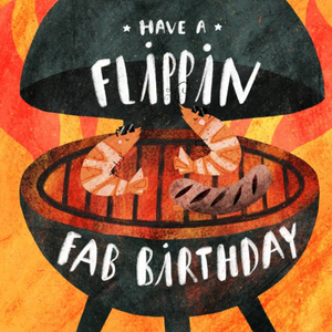 Moonpig Rachel Gyan Illustrated Bbq Flippin Fab Birthday Card