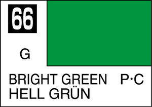 Mr. Hobby Mr. Colour - 066 - Bright Green 10ml Acrylic Model Paint