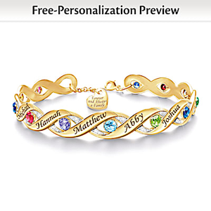 Birthstone Forever And Always Personalized Bracelet