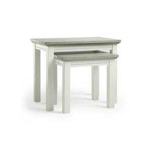 Brompton Painted Acacia and Ash Top Nest of Tables - Solid Hardwood
