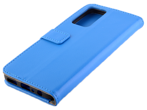 Synthetic Leather Wallet Case with Stand for OPPO Find X5 Lite 5G - Blue