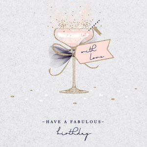 Moonpig Ukg Glass Celebrate Fabulous Birthday Card