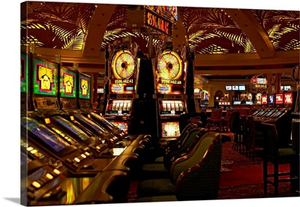 Interior of empty casino