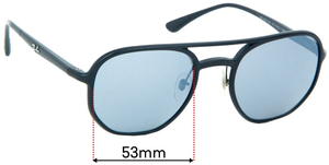 Sunglass Fix Replacement Lenses for Ray-Ban RB4321-CH - 53mm Wide