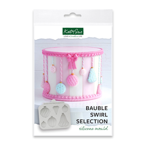 Bauble Swirl Selection Silicone Mould