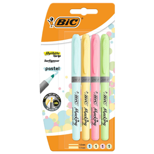 BIC Highlighter Pen Pastel Set of 4