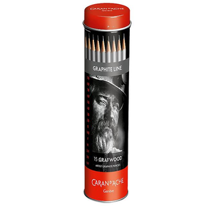 Caran d'Ache Grafwood Graphite Pencils Tin of 15