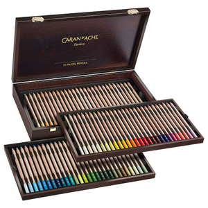 Caran d'Ache Pastel Pencil Wooden Box of 84