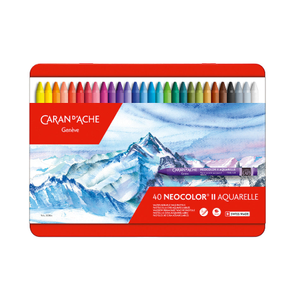 Caran d'Ache Neocolor II Water Soluble Wax Pastels Box of 40