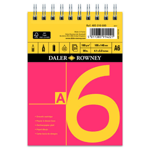 Daler-Rowney Red & Yellow Spiral Pad A6