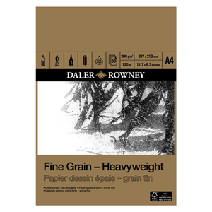 Daler-Rowney Fine Grain Heavyweight Pad A4