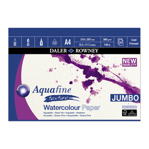 Daler-Rowney Aquafine Watercolour Texture Pad A4 50 Sheets