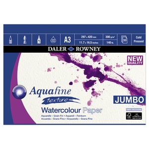 Daler-Rowney Aquafine Watercolour Texture Pad A3 50 Sheets