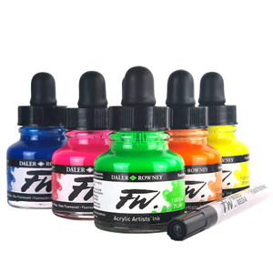 Daler-Rowney FW Artists Acrylic Ink 29.5ml Set of 6 Neon Ink