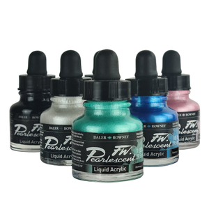 Daler-Rowney FW Artists Acrylic Ink 29.5ml Set of 6 Pearlescentink