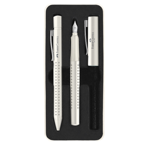 Faber-Castell Grip 2010 Fountain Pen and Ballpoint Set Coconut Milk