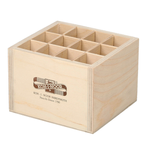 Koh-I-Noor 12 Slot Wooden Pen Pot