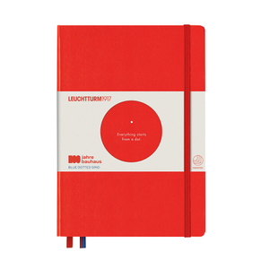 LEUCHTTURM1917 Bauhaus Edition Hardcover Notebook Medium Red Dotted