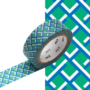 mt Washi Masking Tape - 15mm x 7m - Mesh Green
