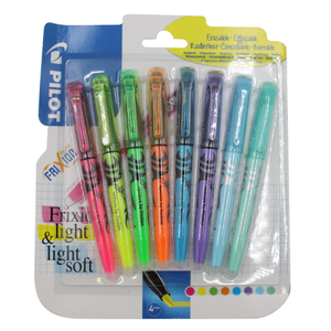 Pilot FriXion Light Soft Pastel Erasable Highlighter Set of 8