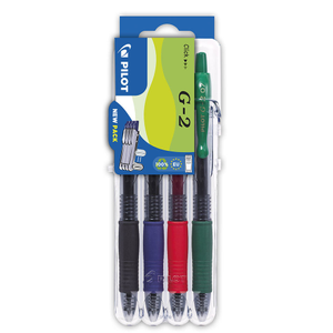 Pilot G2 07 Gel Ink Rollerball Pen Assorted Set of 4