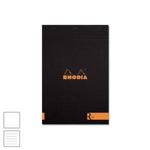 Rhodia R Head-Stapled Notepad No.18 A4 (210 x 297) Black