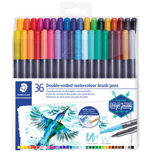 Staedtler Double-Ended Watercolour Brush Pens Set of 36