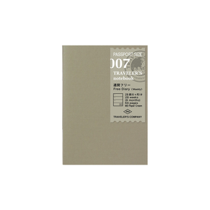 TRAVELER'S COMPANY Notebook Refill Perpetual Diary Passport Size Weekly