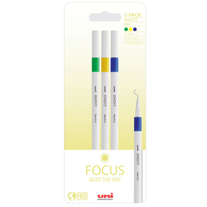 Uni-ball On Point Emott Coloured Pen 3 Pack Focus
