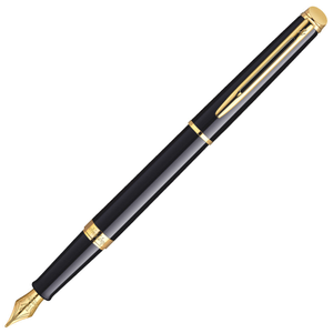 Waterman Hemisphere Fountain Pen Black with Gold Trim