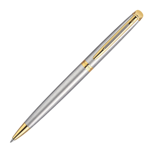Waterman Hemisphere Ballpoint Pen Stainless Steel with Gold Trim