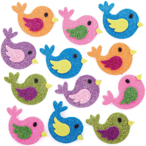 Vogel Glitter Stickers