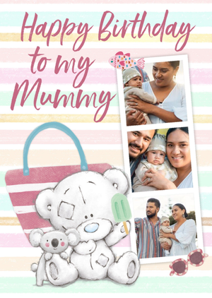 Tiny Tatty Teddy Photo Upload Mummy Birthday Card