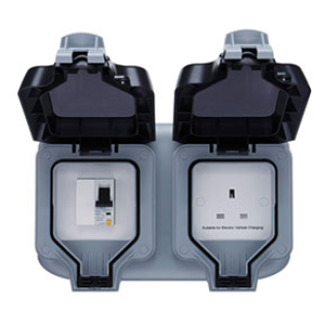 Masterplug EVH132S1SPA-MP EV Mode 2 Wall Charger With A Type DP RCBO
