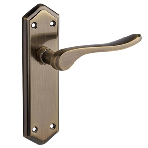 Bewdley Lever Latch Door Handle - Antique Brass - Pair - Designer Levers