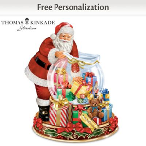 Thomas Kinkade Wishes Come True Personalized Snowglobe